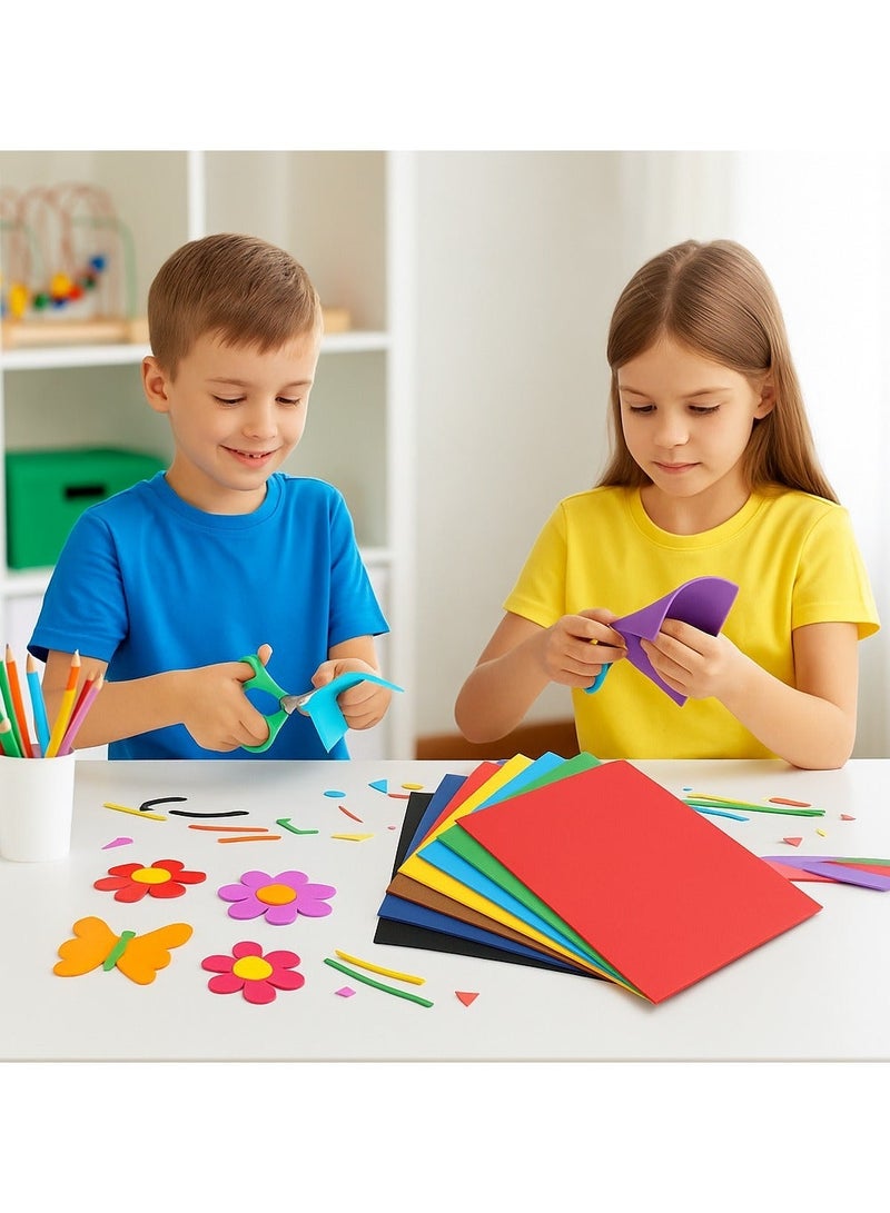 LEENO 10-Piece EVA Foam Art Sheets A4 Size (21 x 29.7 cm) – Assorted Colors, 2mm Thicknes - Image 3